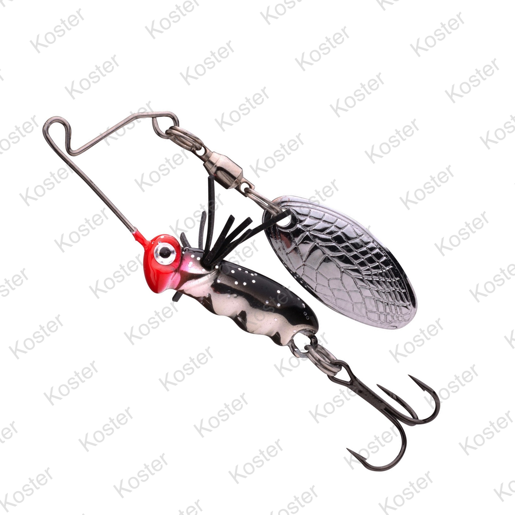 Larva Spinnerbait 7gr - Kleur: Chrome Blue, Gewicht: 7 gram - Afbeelding 3