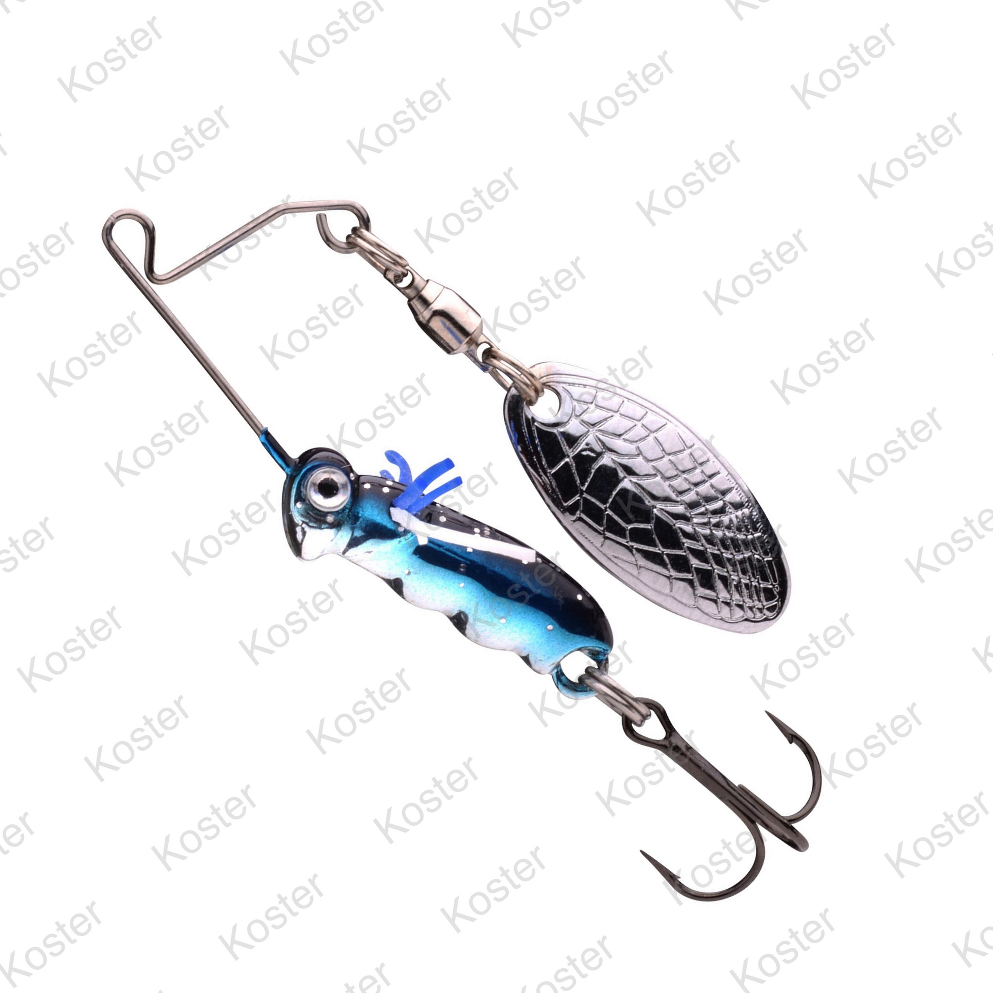 Larva Spinnerbait 7gr - Kleur: Chrome Blue, Gewicht: 7 gram - Afbeelding 6