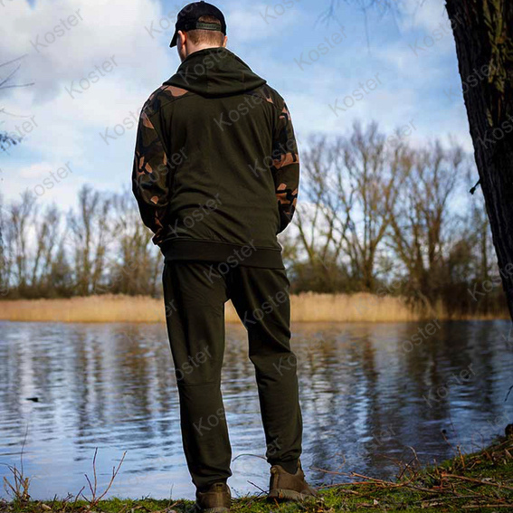 LW Khaki / Camo Split Zip Hoody - Maat: Medium - Afbeelding 4