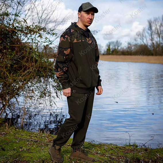 LW Khaki / Camo Split Zip Hoody - Maat: Medium - Afbeelding 6