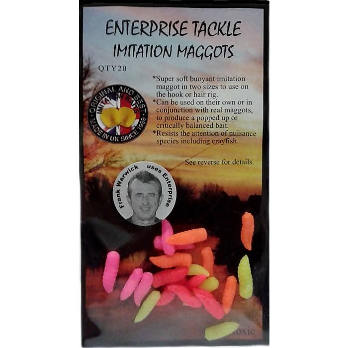Tackle Imitation Maggots - Kleur: White-Yellow-Red, Inhoud: 20 Stuks - Afbeelding 3