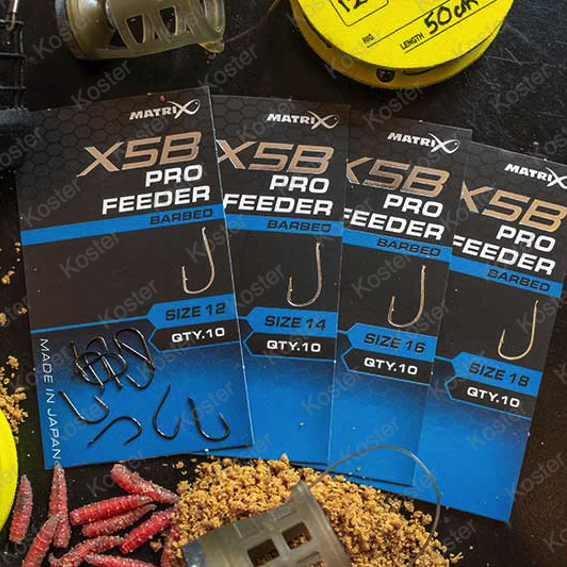 X5B Pro Feeder Hooks - Barbed - Haakmaat: 14 - Afbeelding 4