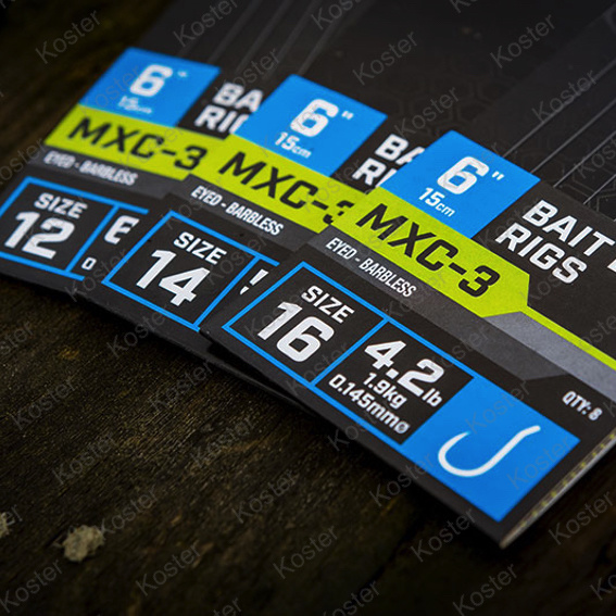 MXC-3 Bait Band Rigs 15cm/6ins - Maat: Size 12 / 0.18 mm - Afbeelding 3