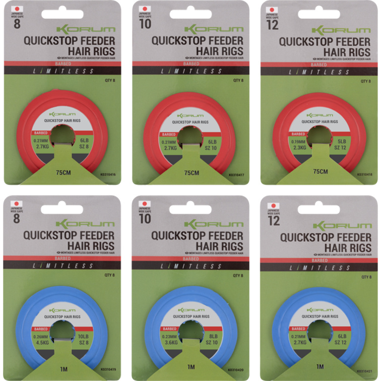 Limitless Quickstop Feeder Hair Rigs Haak: 10 Nylon 0.23MM - Afbeelding 5
